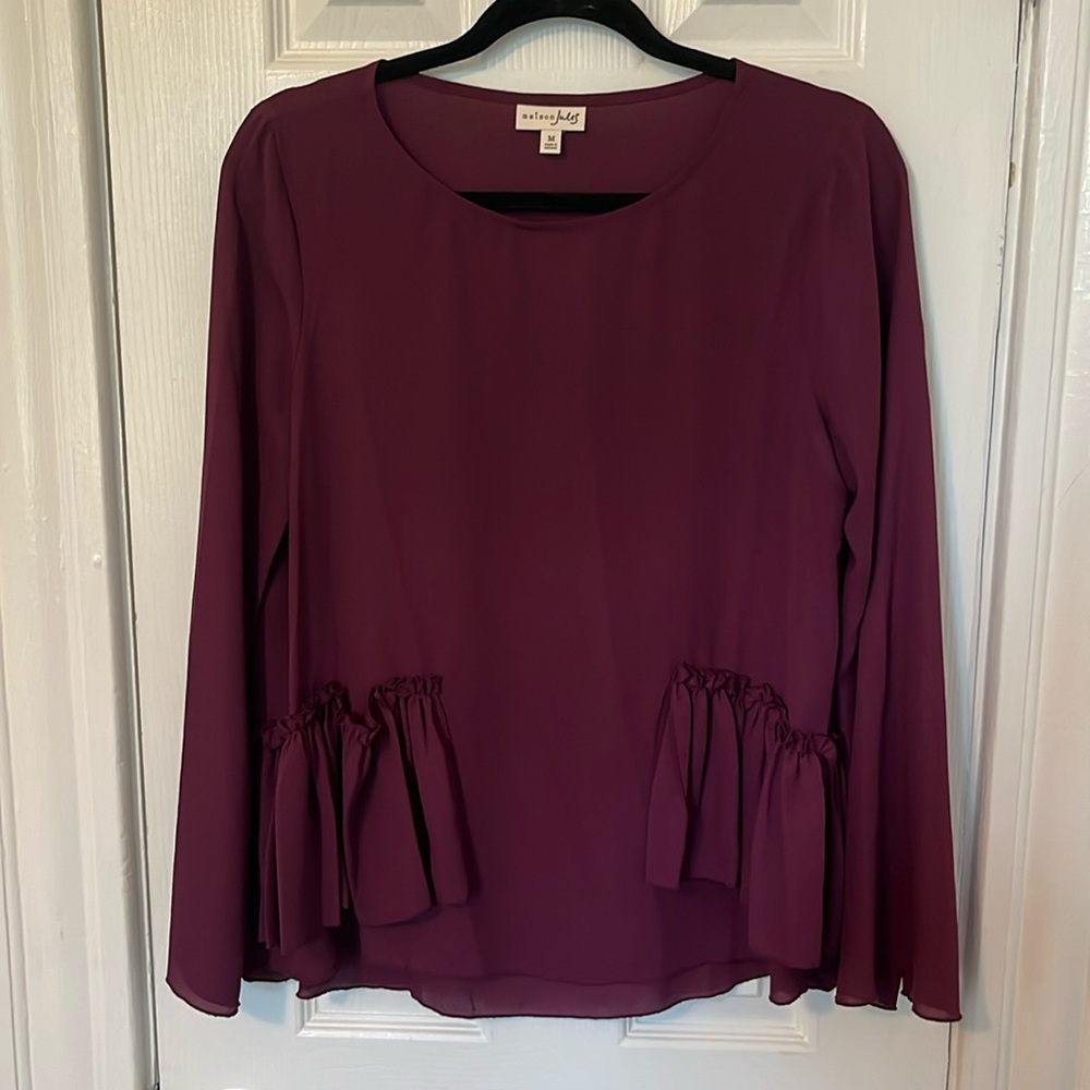 Purple Chiffon Blouse